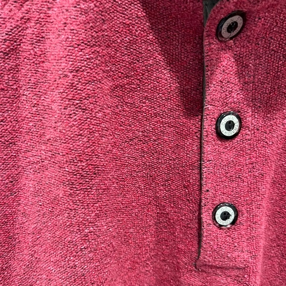 Straight Down Sweater 1/4 Button Pullover Outdoor Casual Red USA Mens Large - Picture 3 of 6